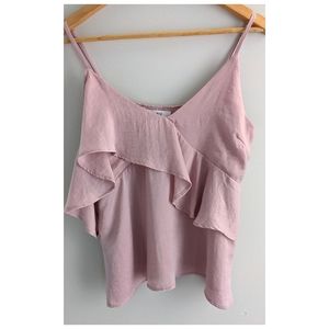 NSR One Shoulder Ruffle Spaghetti Strap Cami Top